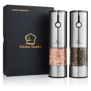 kitchen geeks salt and pepper grinder set